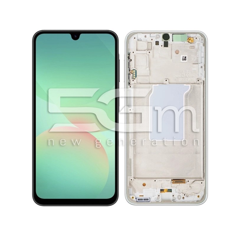 Ecran Tactil + Ramă Albă Samsung SM-A266 A26 5G (Ori) | Magazin Online 5G-M
