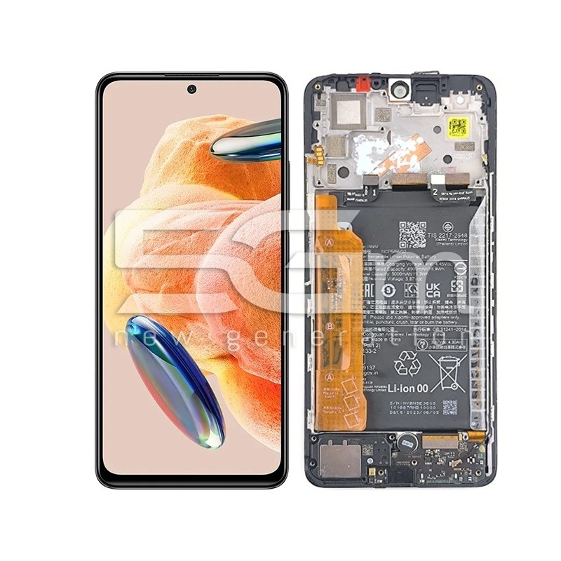LCD + Akku + Rahmen Komplettset (PULLED) für Xiaomi Redmi Note 12 Pro 4G | 5G-M.com