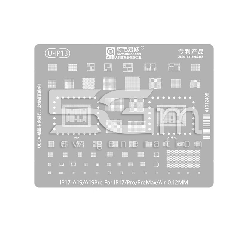 Amaoe U-IP13 0.12MM - A19 - A19Pro CPU Rework iPhone 17 Series | Loja Online 5G-M