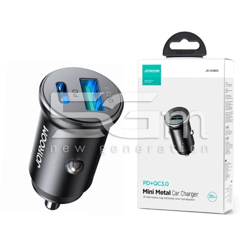 Car Charger JR-CCN05 30W Dual Port Type-C - USB 3.0 | Loja Online 5G-M