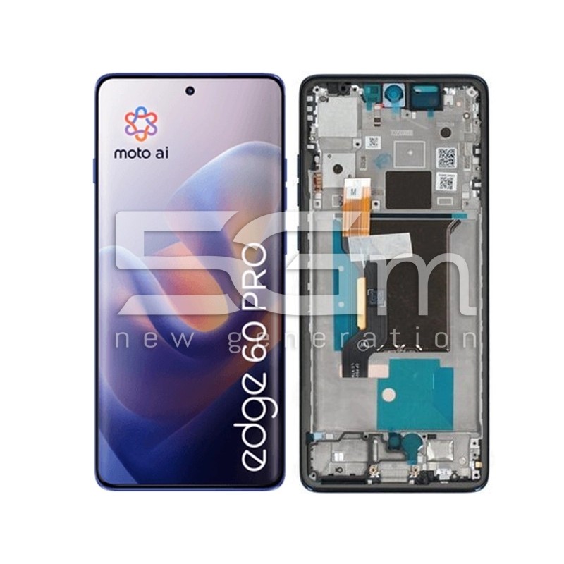 Display Touch + Frame Blue Moto Edge 60 (Ori) | Store Online 5G-M