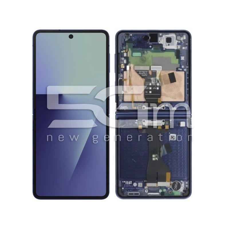 Érintőkijelző + Keret Kék Samsung SM-F766 Galaxy Z Flip 7 5G (Ori) | 5G-M