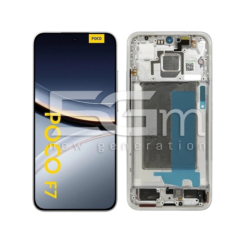 Display Touch + Frame Cyber Silver Xiaomi Poco F7 5G (Ori) | Store Online 5G-M