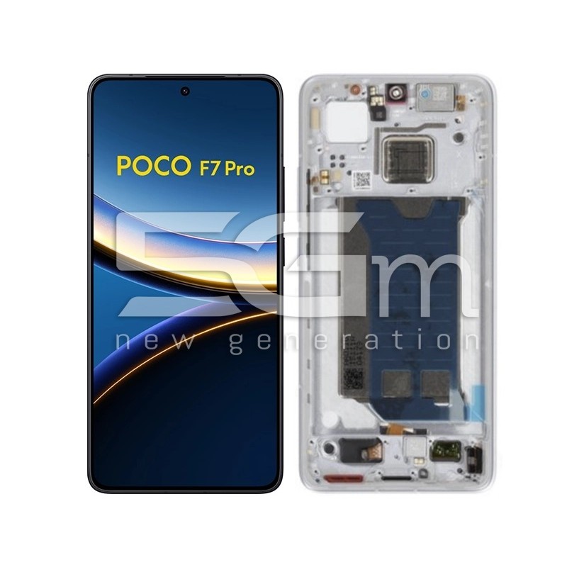 Display Touch + Frame Silver Xiaomi Poco F7 Pro 5G (Or)