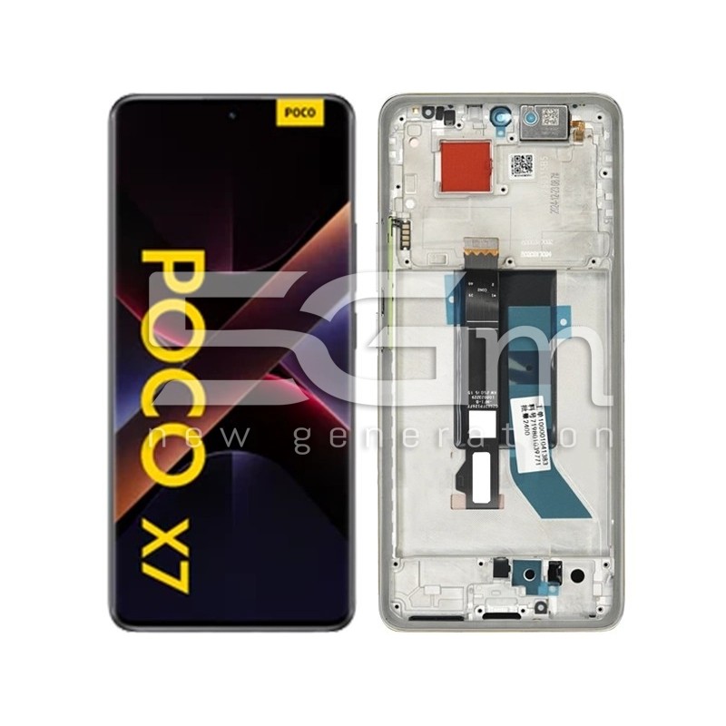 Display Touch + Frame Silver Xiaomi Poco X7 5G (Ori)
