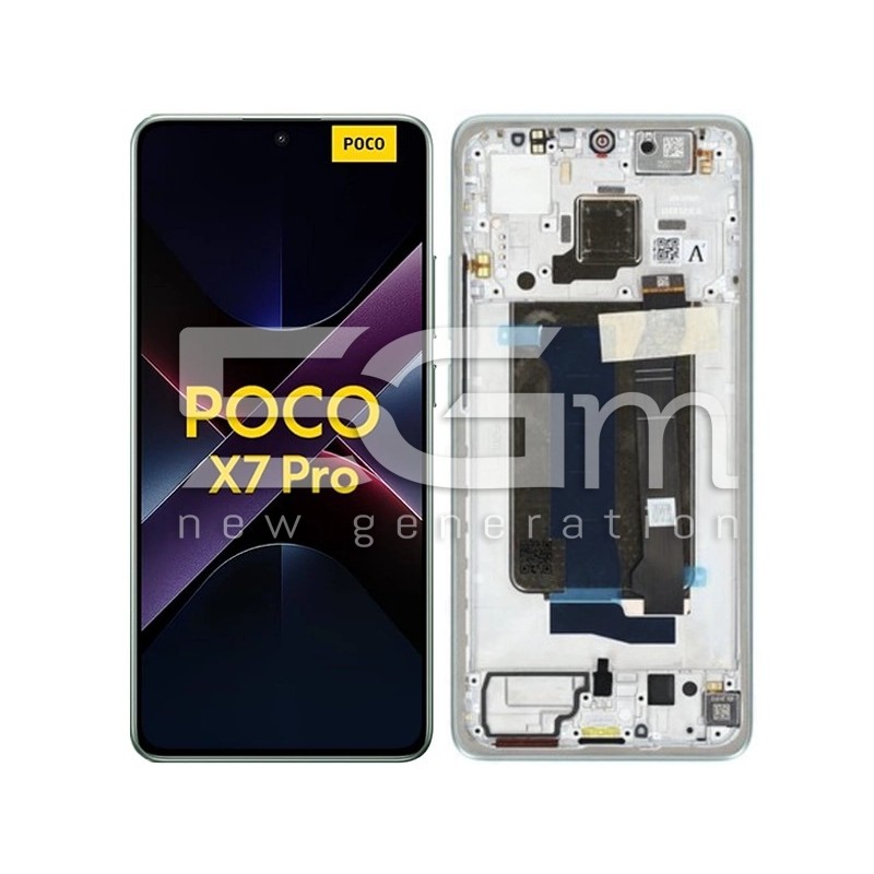 Display Touch + Rahmen Grün Xiaomi Poco X7 Pro 5G (Ori) | 5G-M.com