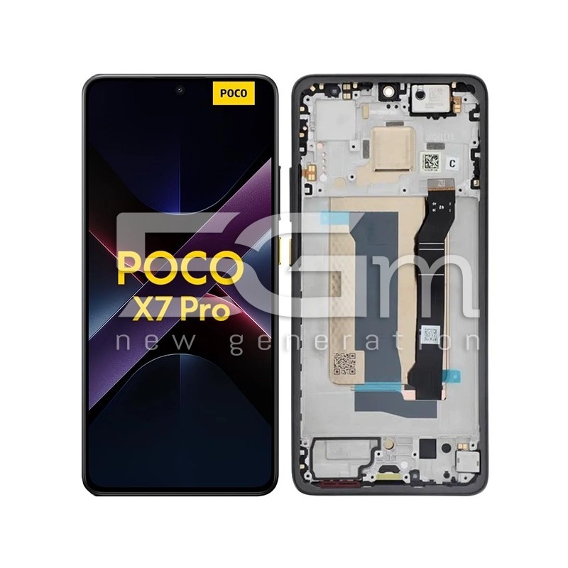 Display Touchscreen + Rahmen Gelb Xiaomi Poco X7 Pro 5G (Ori) | 5G-M