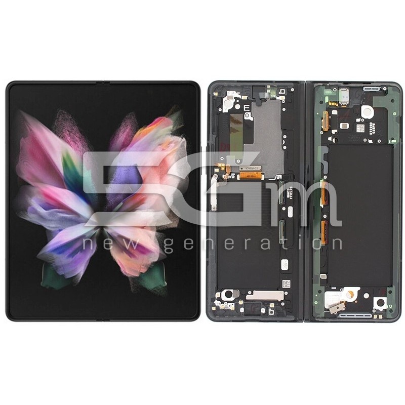 Display Touchscreen + Rahmen Phantom Black Samsung Fold3 5G (Ori) | 5G-M
