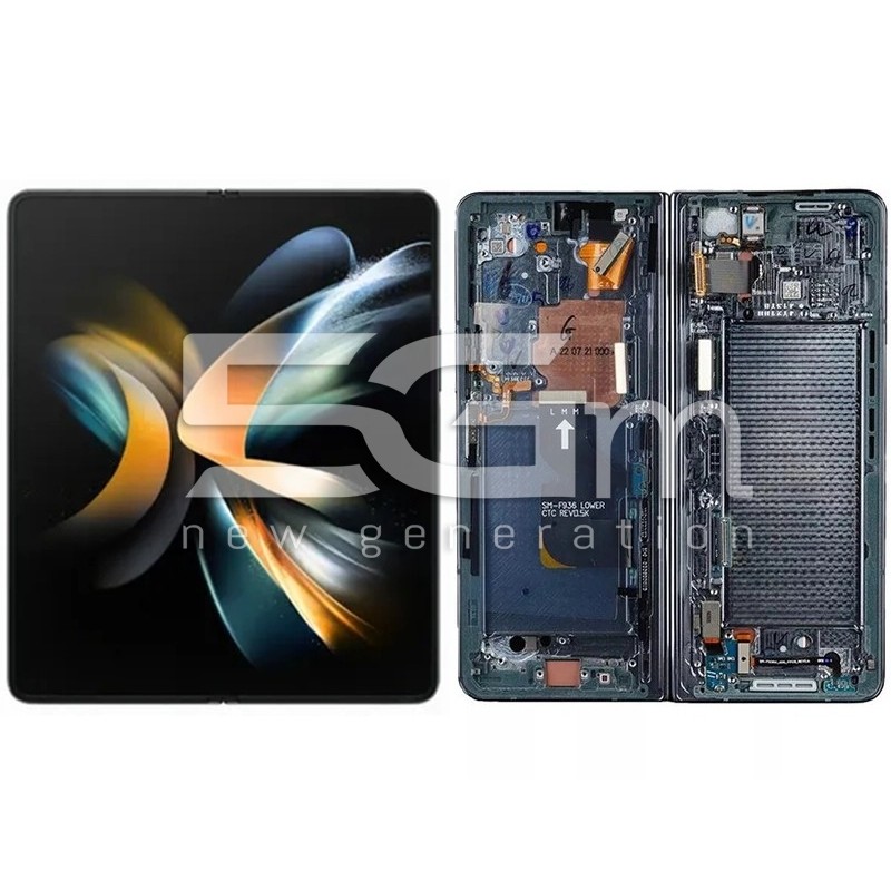 Display Touch + Rahmen Graugrün Samsung SM-F936 Fold 4 (Ori) | Online-Shop 5G-M