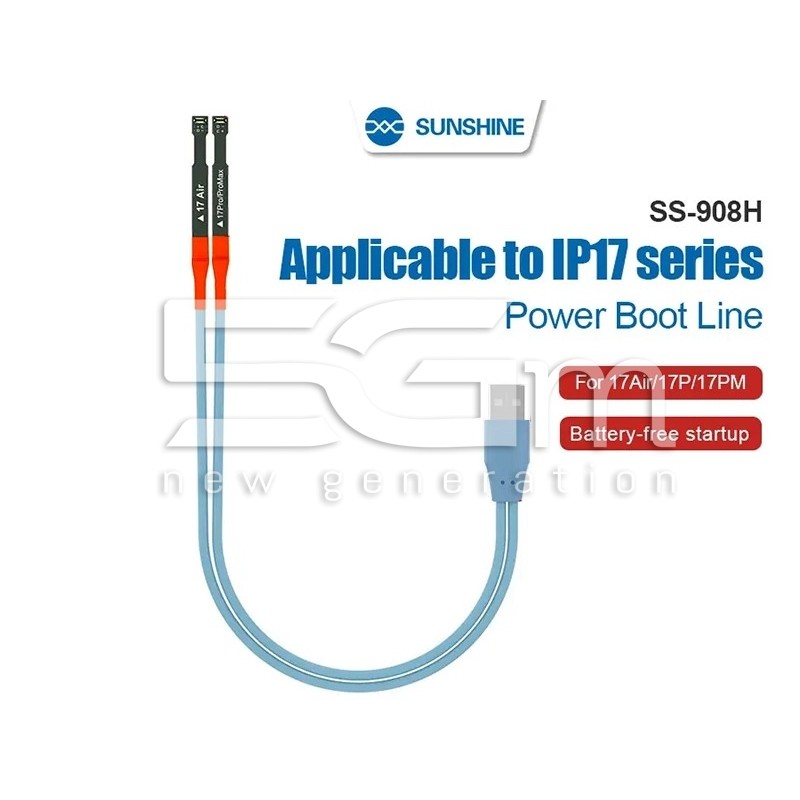 Sunshine SS-908H Power Boot Kabel iPhone 17, 17 Pro, 17 Pro Max | 5G-M