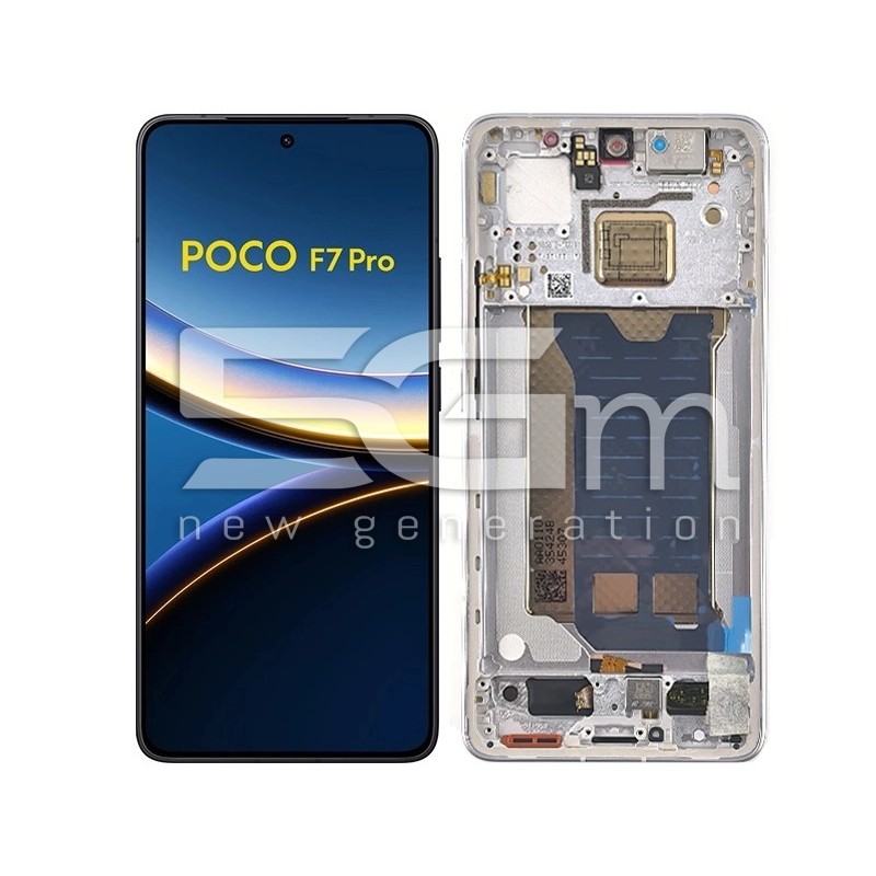 Display Touch + Frame Silver Xiaomi Poco F7 Pro 5G (Or)