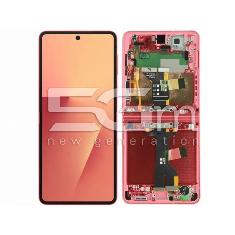 Display Touchscreen + Rahmen Korallenrot Samsung Galaxy Z Flip 7 5G (Ori)