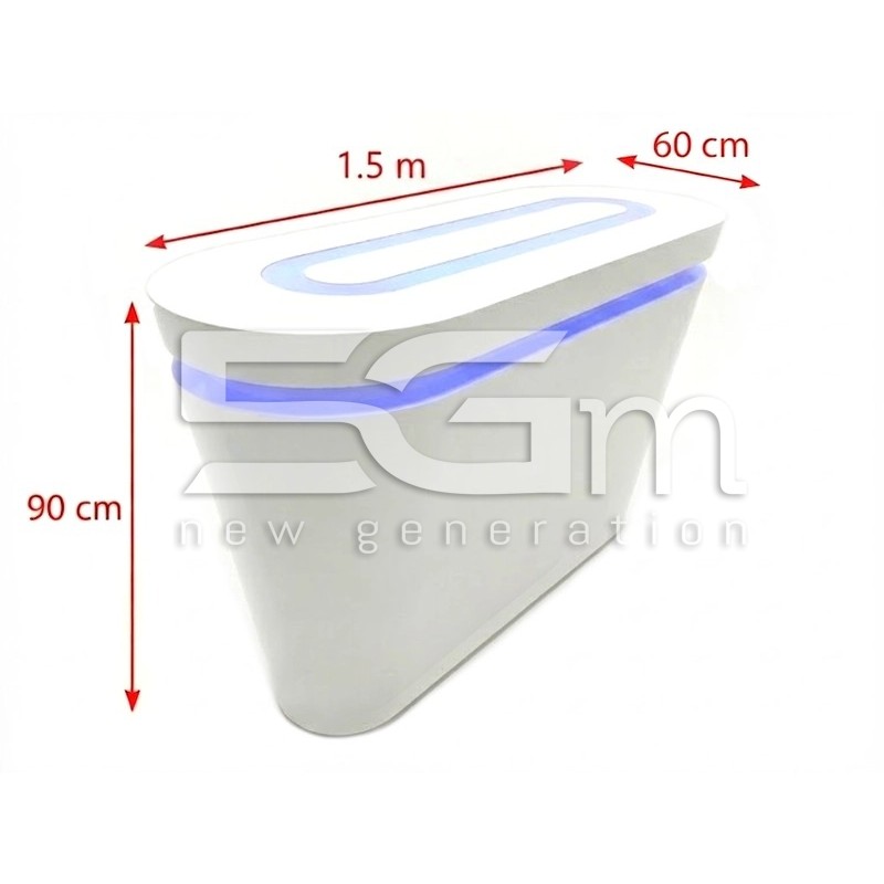 Présentoir Îlot Courbé Smartphones 150cm LED | 5G-M
