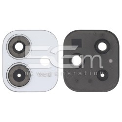 Rear Camera Lens + Frame Starlight White OPPO A40m