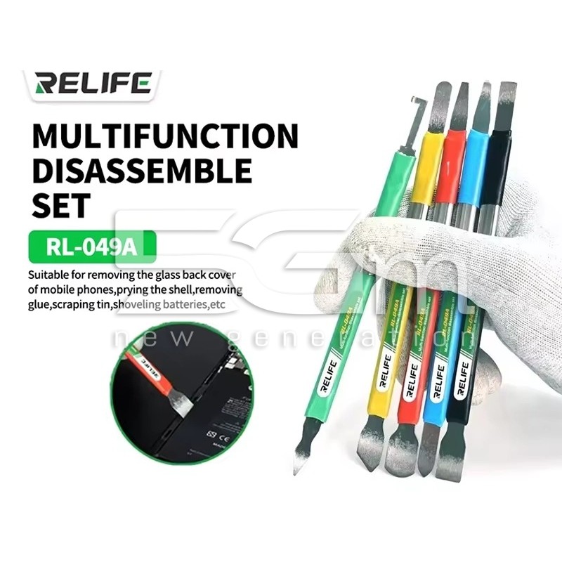 Relife RL-049A Demontage-Kit 5-teilig Doppelköpfig | 5G-M