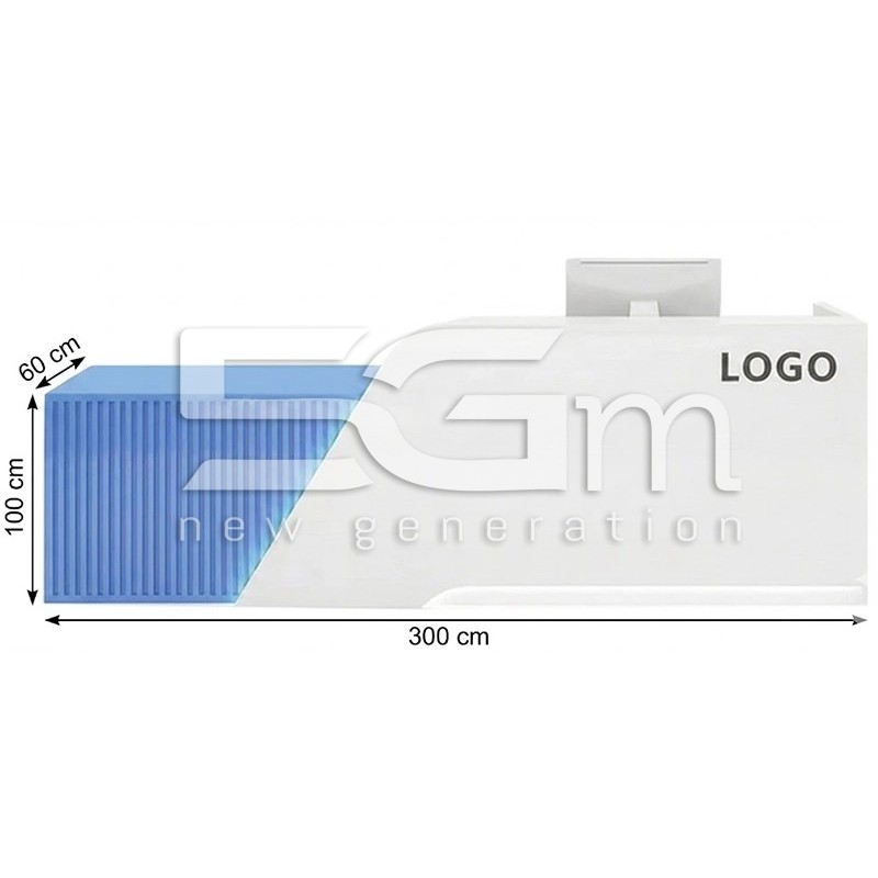 Reception Negozio 300cm Design Industrial LED | 5G-M Arredo