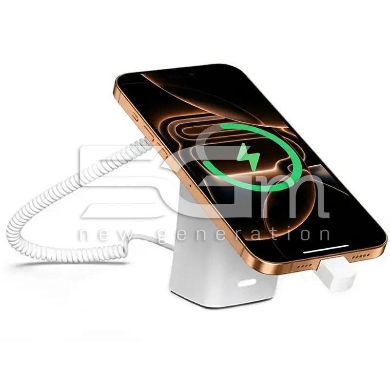 Espositore Smartphone Antifurto Type-C Bianco | Sicurezza Retail | 5G-M