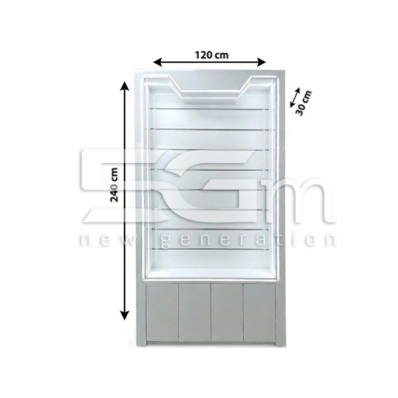 Meuble Présentoir Mural LED pour Magasin - Crochets Blister 5Gm