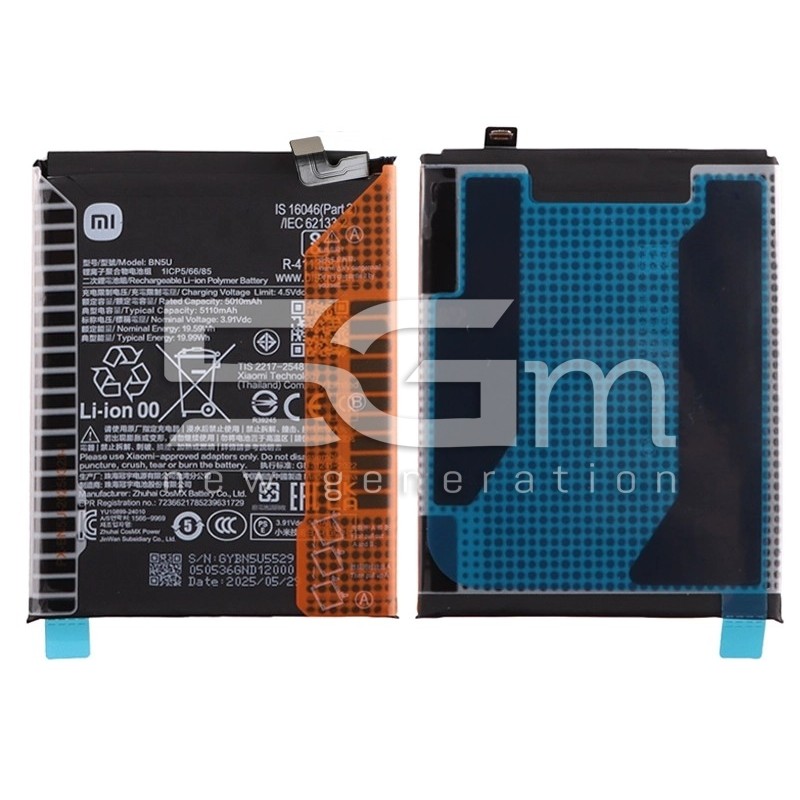 Batteria BN5U 5110mAh Xiaomi Redmi Note 14 5G (Ori) | Store Online 5G-M