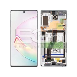 LCD + Battery + Frame Aura White Samsung SM-N975 Note 10 Plus Ori