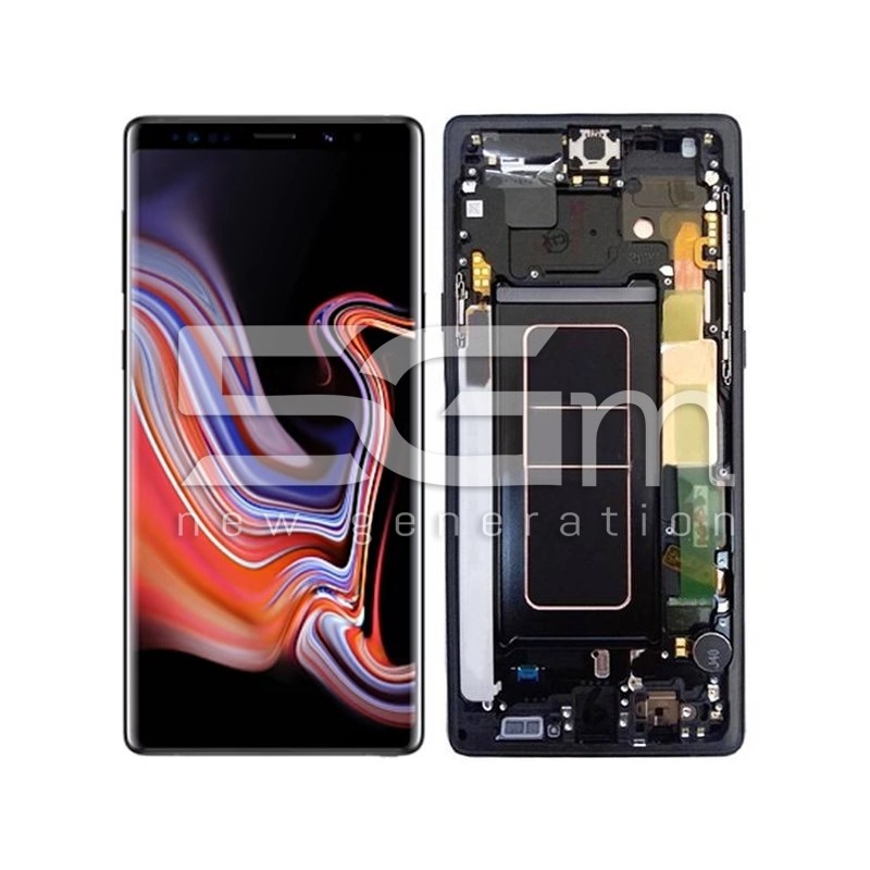 Kijelző Érintővel + Keret Fekete Samsung SM-N960F Note 9 (Ori) | 5G-M