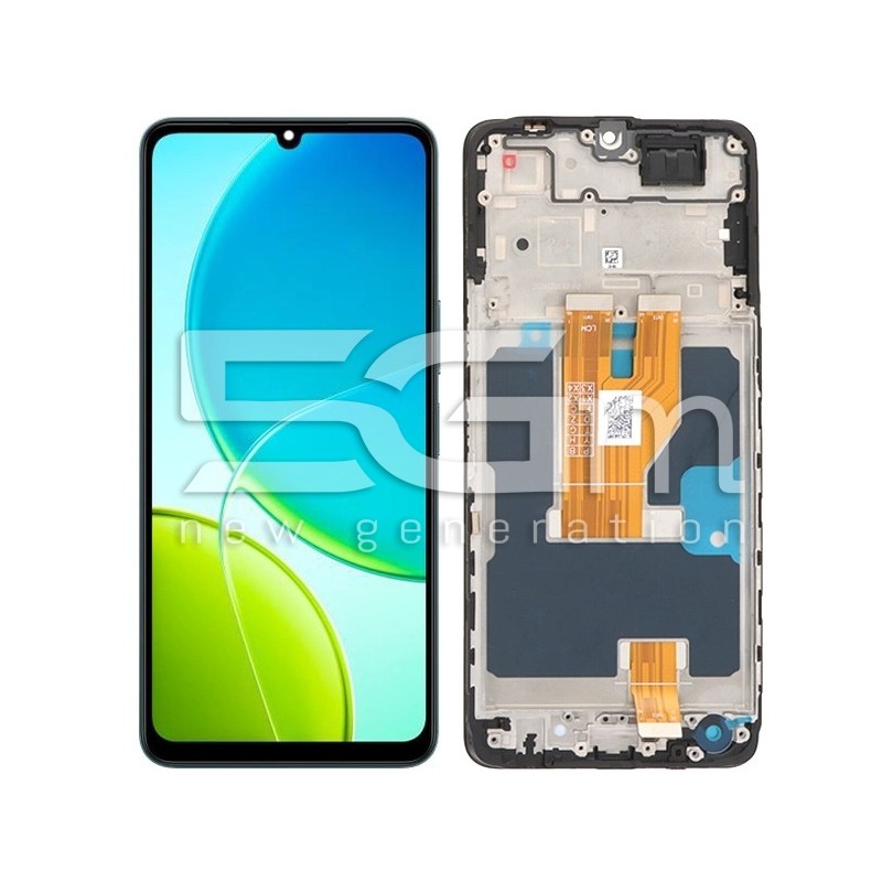 Vivo Y04 - Y29s Kijelző Fekete Kerettel IPS | V2430 V2446 | 5G-M