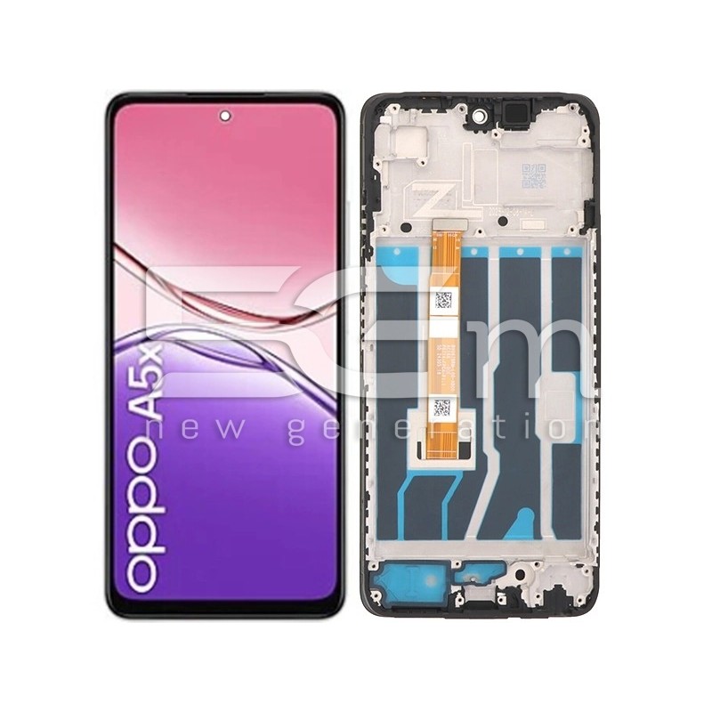 OPPO A5x 4G LCD Display + Frame Black IPS (CPH2725) | 5G-M