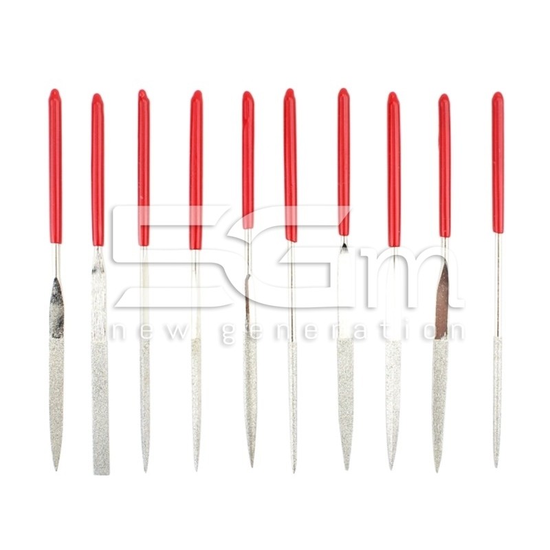 Conjunto de 10 Limas de Precisão JF-DF1 3x140mm | 5G-M