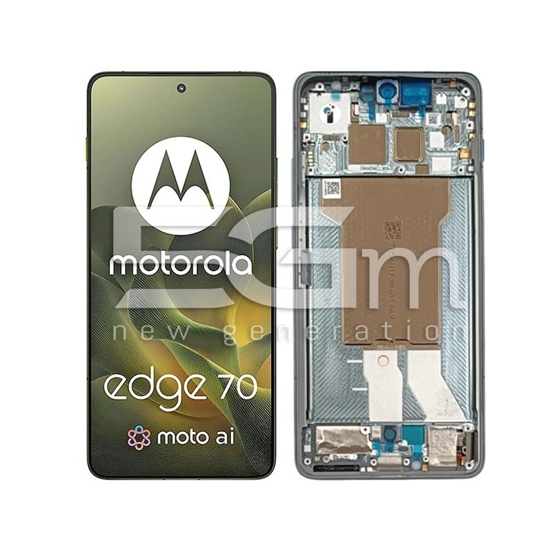 LCD + Frame Moto Edge 70 Gadget Gray Originale | Ricambi Smartphone