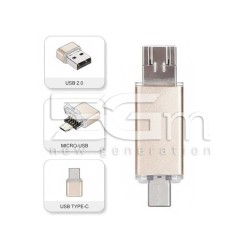 Chiavetta USB-C 32GB 3-in-1 OTG per Smartphone e PC | 5G-M