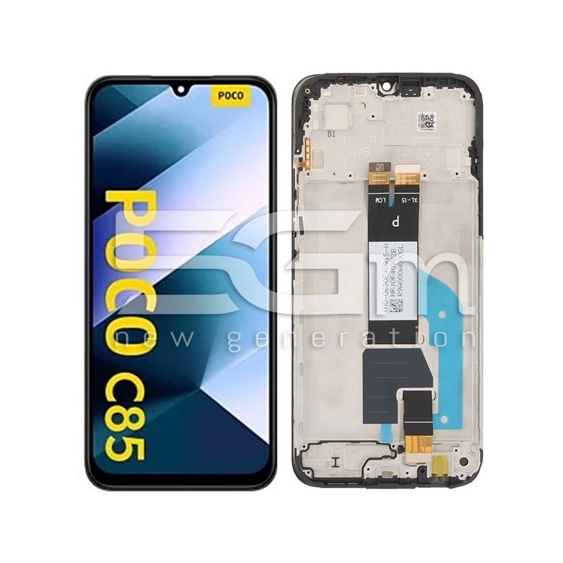 Display Touch + Rahmen Schwarz Xiaomi Poco C85 4G IPS | 5G-M