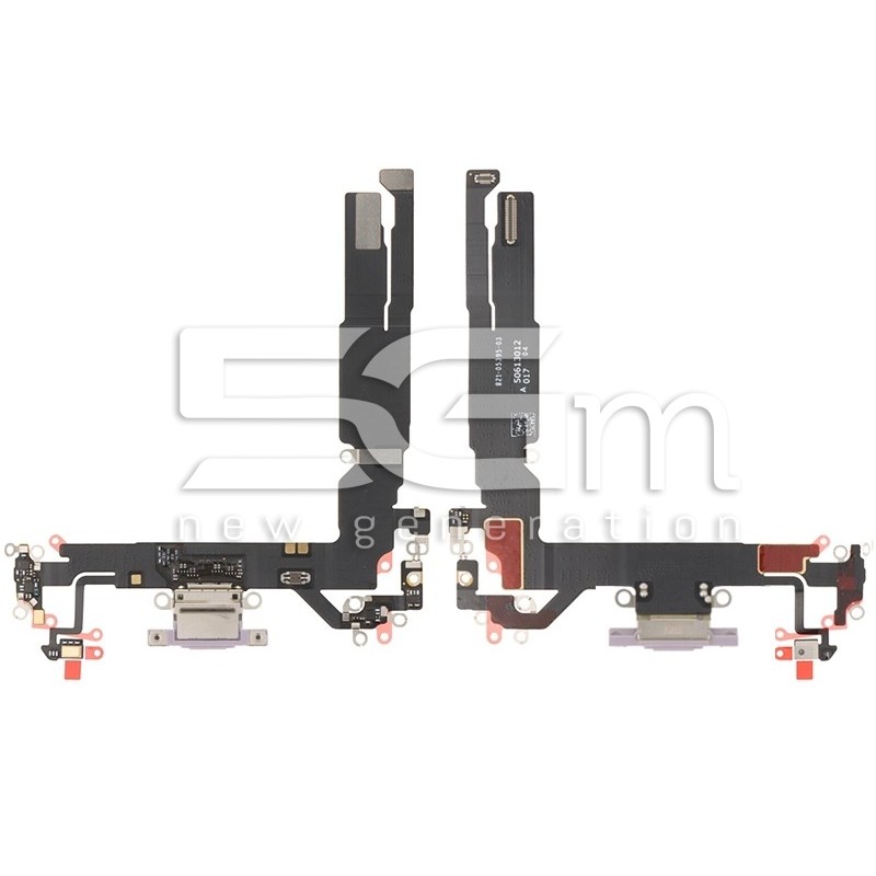 iPhone 17 Charging Port Flex Cable Lavender - Pulled