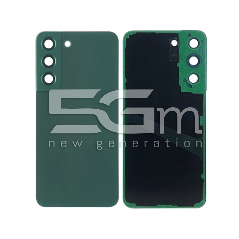 Cache Arrière Vert + Vitre Caméra Samsung S22 (SM-S901) Sans Logo | 5G-M
