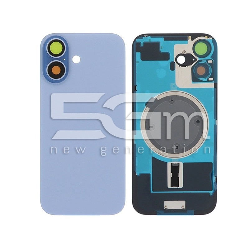 Capac Spate iPhone 17 Albastru Ceață Fără Logo | Piesă de Schimb
