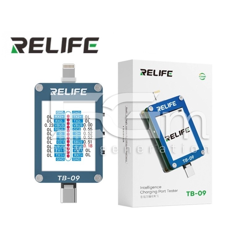 Relife TB-09 Testeur Port Charge | Diagnostic USB & Lightning | 5G-M