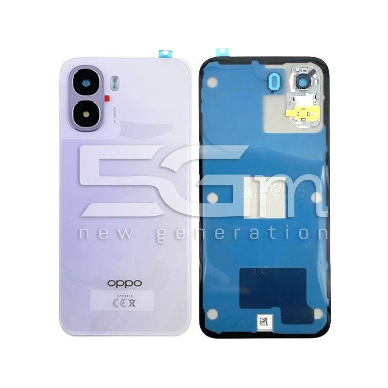 Retro Cover Viola Prugna Originale per OPPO A6x 4G (CPH2819) - Service Pack