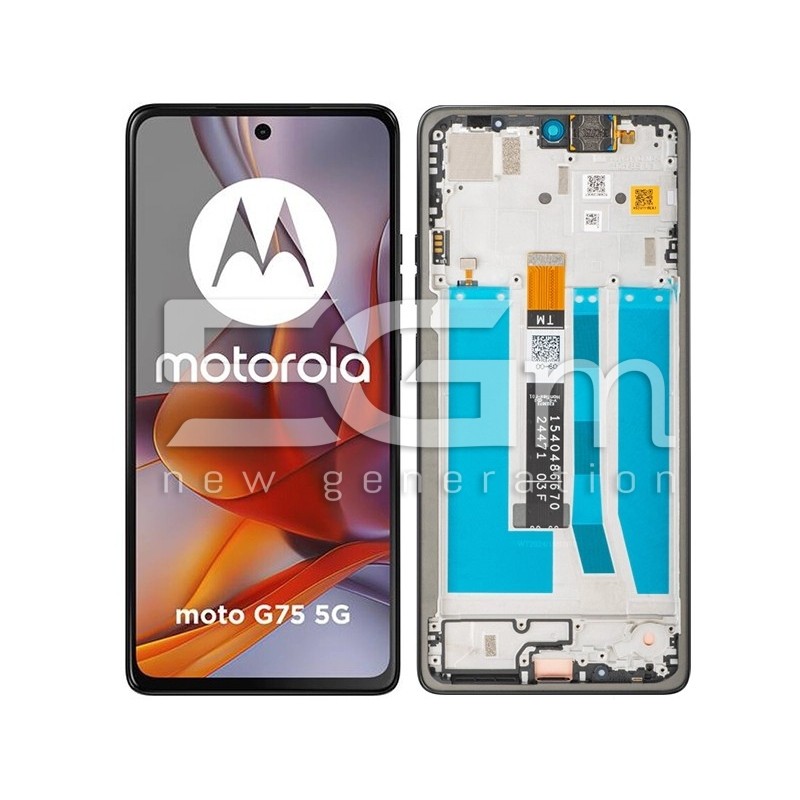 Display + Frame for Moto G75 Charcoal Gray (Ori) | 5D68C29069