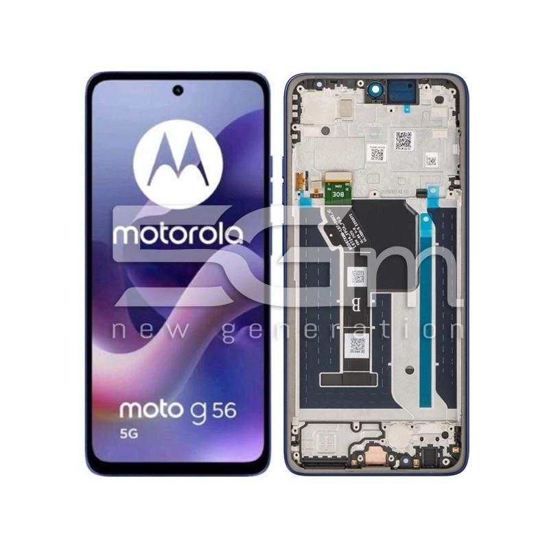 Display + Rahmen Moto G56 Dazzling Blue (Ori) | 5D68C30210