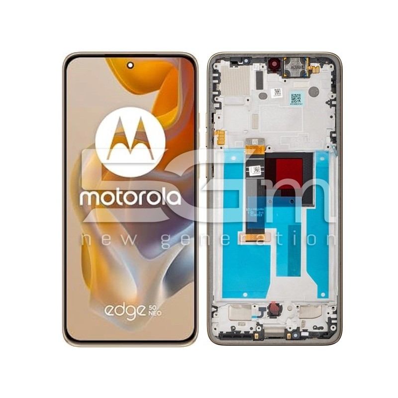 Display Touchscreen + Rahmen Moto Edge 50 Neo Latte (Ori) | 5D68C28370