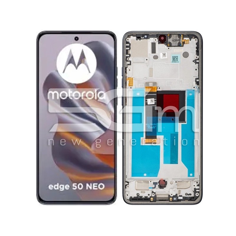Moto Edge 50 Neo Kijelző Érintőképernyő + Keret Grisaille (Ori) | 5G-M.com