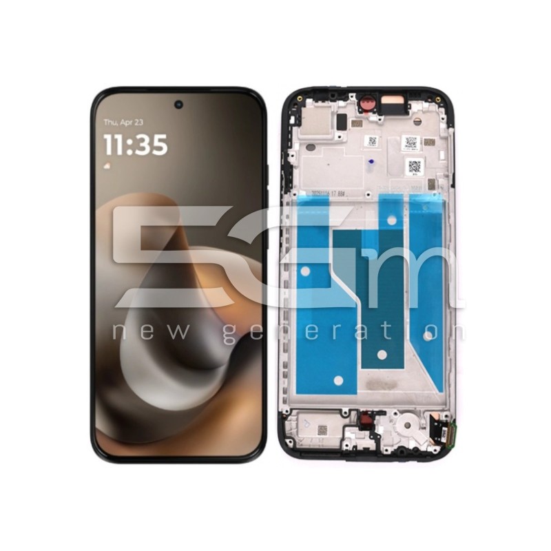 Display Moto G77 - G67 Frame Pantone Black Originale | 5G-M.com