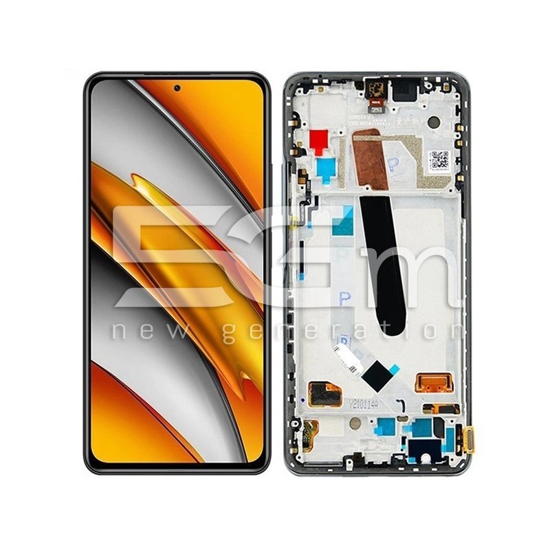 Érintőkijelző + Keret Fekete Eredeti Xiaomi Mi 11i 5G | 5G-M