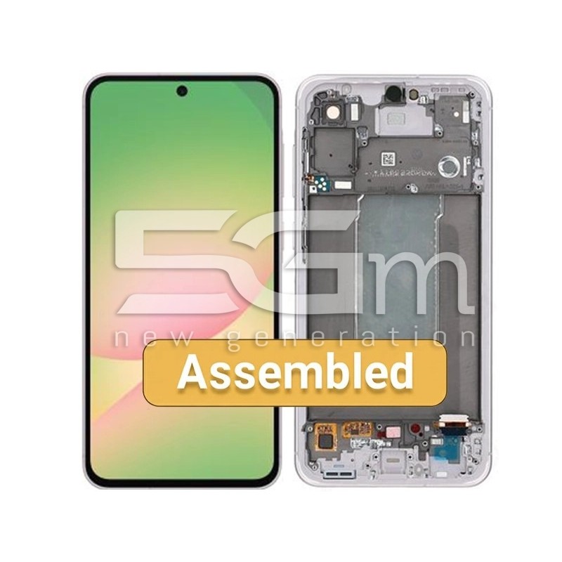 Ecrã Tátil + Aro Pink Samsung A56 5G (SM-A566) Ori | 5G-M.com