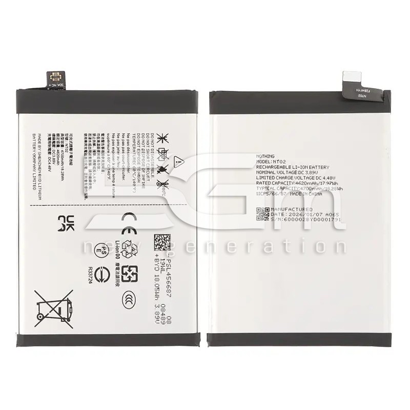 Bateria NT02 4700mAh para Nothing Phone 2 | 5G-M