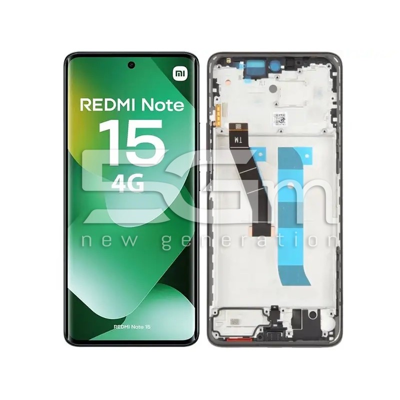 Display Touchscherm + Frame Zwart Xiaomi Redmi Note 15 4G | 5G-M.com