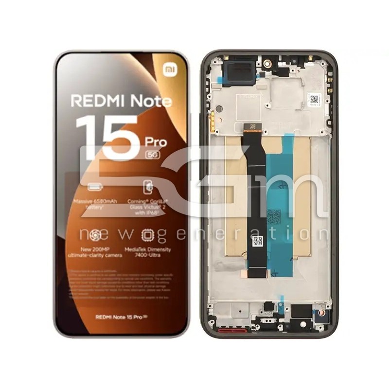 Wyświetlacz Xiaomi Redmi Note 15 Pro 5G Czarny (Demontażowany) | 5G-M.com