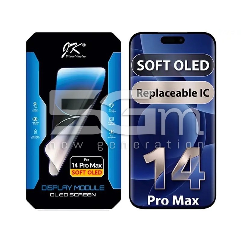 Wyświetlacz iPhone 14 Pro Max Soft Oled JK (Wymienny IC) | 5G-M.com