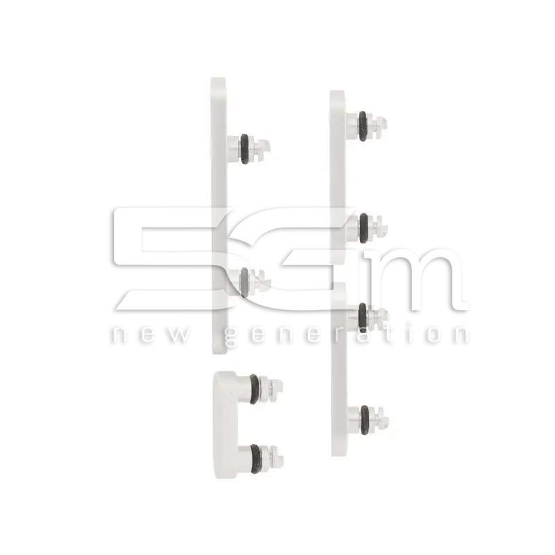 Kit Tasti Argento iPhone 17 Pro/Max Ricambio Compatibile | 5G-M.com