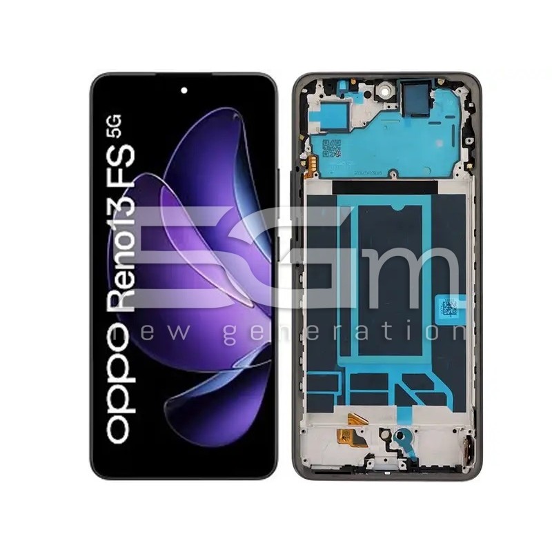 Écran Tactile + Châssis OPPO Reno13 F 5G Gris Graphite Démonté | 5G-M.com