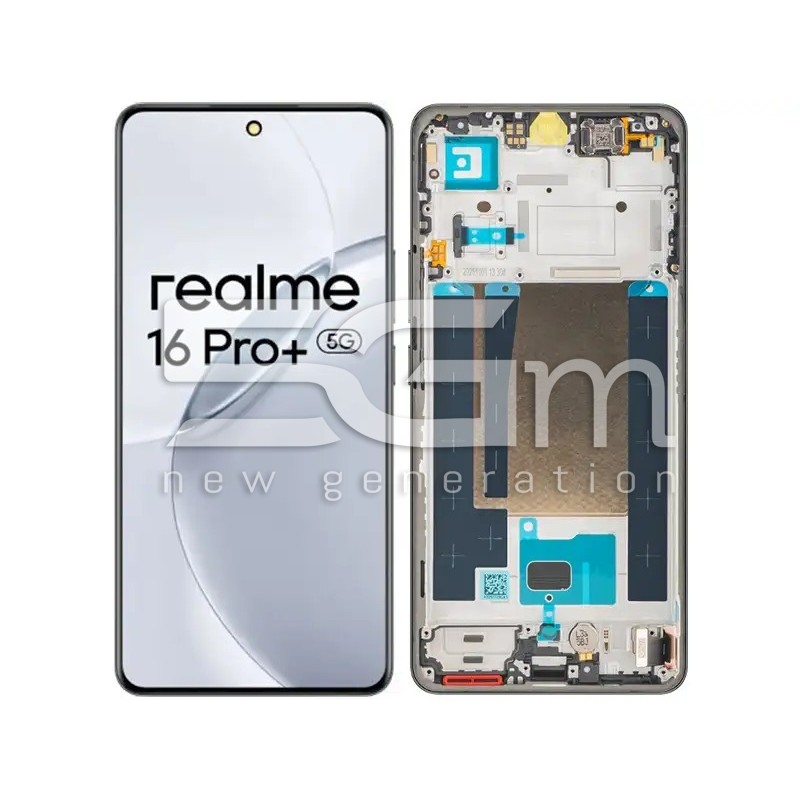 Écran Tactile + Cadre Gris Realme 16 Pro+ Ori | Pièce Détachée 5G-M.com